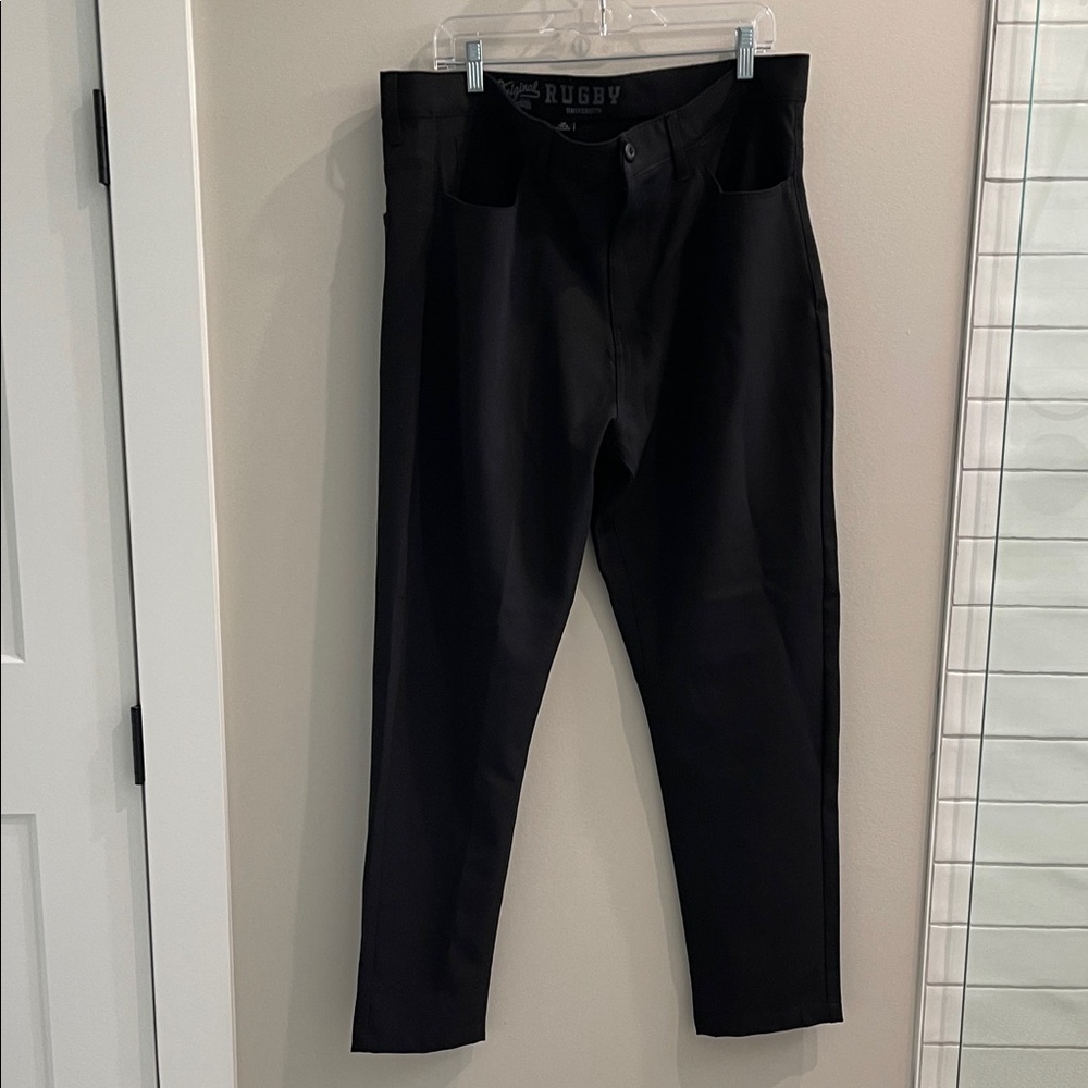 New Rugby Univ. Men's Black Pants 38 Super stretch